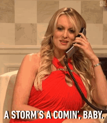 Stormy Daniels Storms Coming GIF - Stormy Daniels Storms Coming Snl GIFs