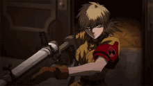 Hellsing Anime Alucard Smirk Red Glasses Gun GIF