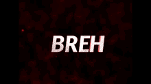 a 3d rendering of the word brah on a dark red background