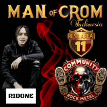 man of crom indonesia rest area 11 community rock metal poster