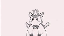 a unicorn with a crown on its head