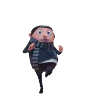 a cartoon character wearing a scarf and a jacket