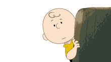 hiding charlie brown snoopy startled yikes
