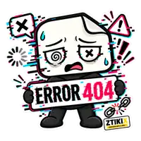 a cartoon character holds a sign that says error 404