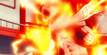 natsu dragneel anime fairy tail roaring flame
