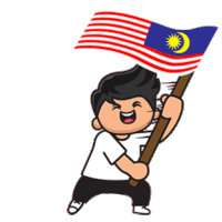 Malaysia Flag Jalur Gemilang Sticker - Malaysia Flag Jalur Gemilang Stickers