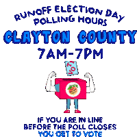 Runoff Election Day Go Vote Sticker - Runoff Election Day Go Vote Polling Hours Stickers