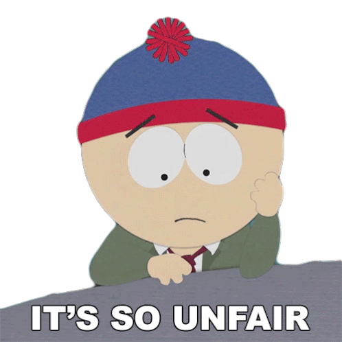 Its So Unfair Stan Marsh Sticker - Its So Unfair Stan Marsh South Park Stickers