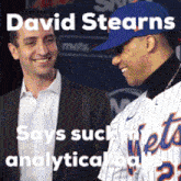 david stearns says suck mets analytics