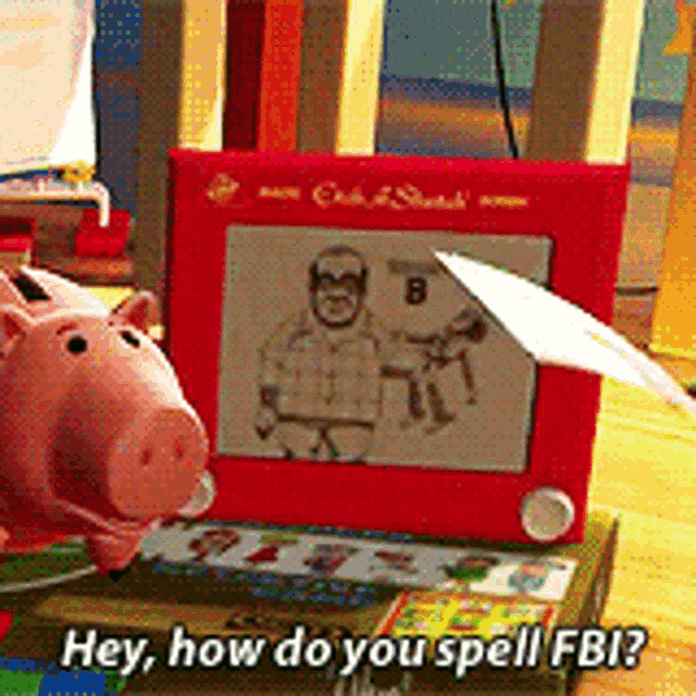 Toy Story Rex GIF - Toy Story Rex Hey How Do You Spell Fbi 