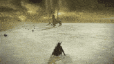 a statue of a man on a horse in the snow