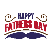 a happy fathers day sign with a mustache