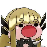 a cartoon drawing of a girl with spikes on her head