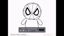 a drawing of a spider-man next to a picture of him