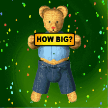 How Big Cheeky Teddy Bear GIF - How Big Cheeky Teddy Bear What Size GIFs