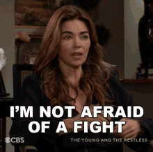 Im Not Afraid Of A Fight Victoria Newman GIF - Im Not Afraid Of A Fight Victoria Newman The Young And The Restless GIFs