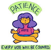 Patience Every Vote Will Be Counted Sticker - Patience Every Vote Will Be Counted Count Every Vote Stickers