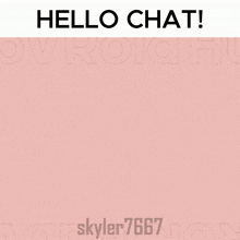a drawing of a boy with red sunglasses and the words hello chat on the bottom