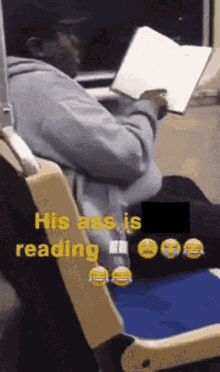 Reading His Ass Is Reading GIF