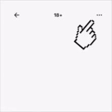 a pixelated hand is pointing at the report button