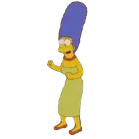 a cartoon character named marge simpson with a blue hair