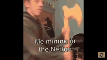 minecraft me mining in the nether zombie pigman accidentally hitting a zombie pigman