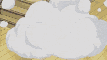 a group of cartoon characters are floating in a cloud of soap bubbles