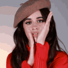 Camila Cabello Red GIF - Camila Cabello Red Hat GIFs