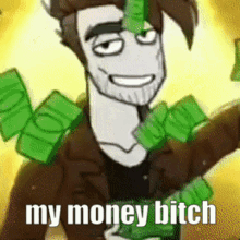animation meme my money bitch i got that swag