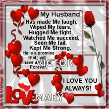 my husband happy anniversary love sweet hearts