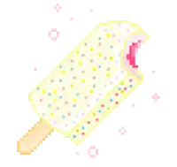 a pixel art of an ice cream bar with sprinkles on it