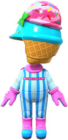 Ice-cream Mii Racing Suit Ice Cream Sticker - Ice-cream Mii Racing Suit Ice Cream Mii Racing Suit Stickers