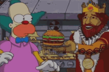 simpsons clown king krusty burger