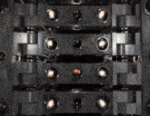 a close up of a machine that has a hole in the middle of it