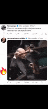 a screenshot of a tweet from janusz korwin-mikke