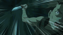 a blurry picture of two people fighting in a dark room
