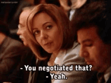 the west wing cj cregg toby you negotiated that negotiation