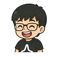 a cartoon of a boy wearing glasses and a black shirt that says a on it