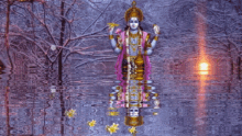 Lord Vishnu Reflection GIF - Lord Vishnu Reflection Water GIFs