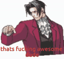 Miles Edgeworth Ace Attorney GIF - Miles Edgeworth Ace Attorney Thats Awesome GIFs