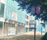 a building with a sign on it that says ' e & i ' on it