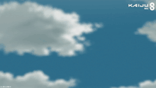 a blue sky with white clouds and the number 8 on the bottom right