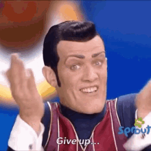 give up robbie rotten stefan karl lazy town laugh hard