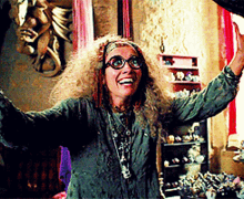 Sybill Trelawney Harry Potter GIF - Sybill Trelawney Harry Potter Happy GIFs