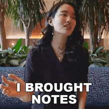 I Brought Notes Kaiti Yoo GIF - I Brought Notes Kaiti Yoo I Carried Notes GIFs