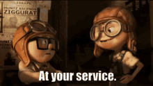Up At Your Service GIF - At Your Service Up Ellie GIFs