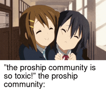 the proship community is so toxic ! the proship community ! "