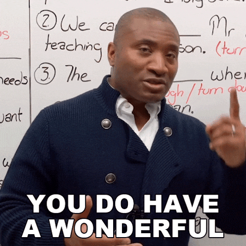 a man says you do have a wonderful in front of a whiteboard