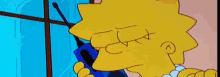 a cartoon character is talking on a cell phone with an angry look on her face