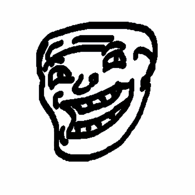 Meme, crying troll face illustration, png